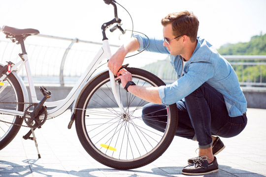 Réparation d'un vélo